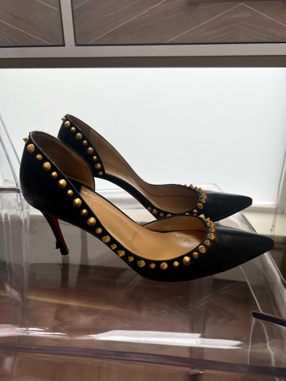 CHRISTIAN LOUBOUTIN - Irishell 85 Napa Leather Heals